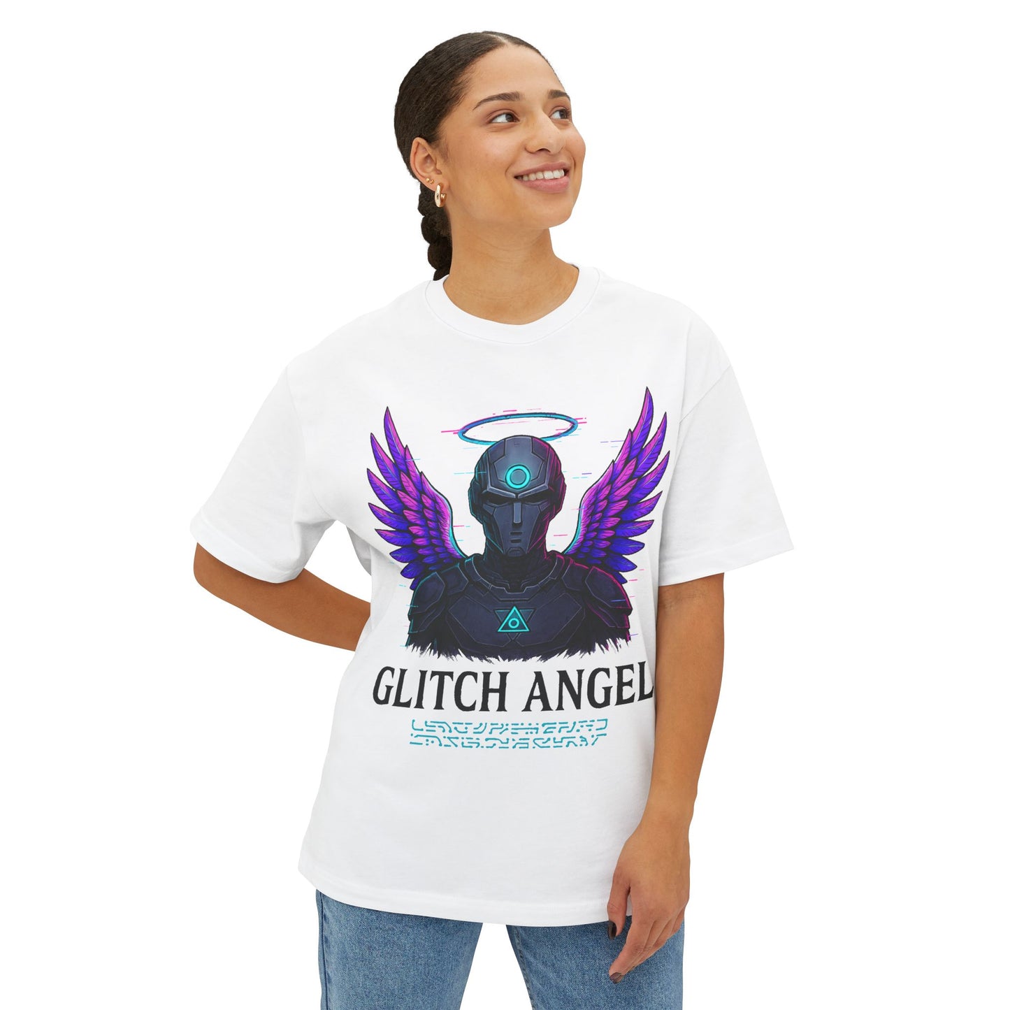 Glitch Angel Oversized Tee – Cyber Myth Vol. 1