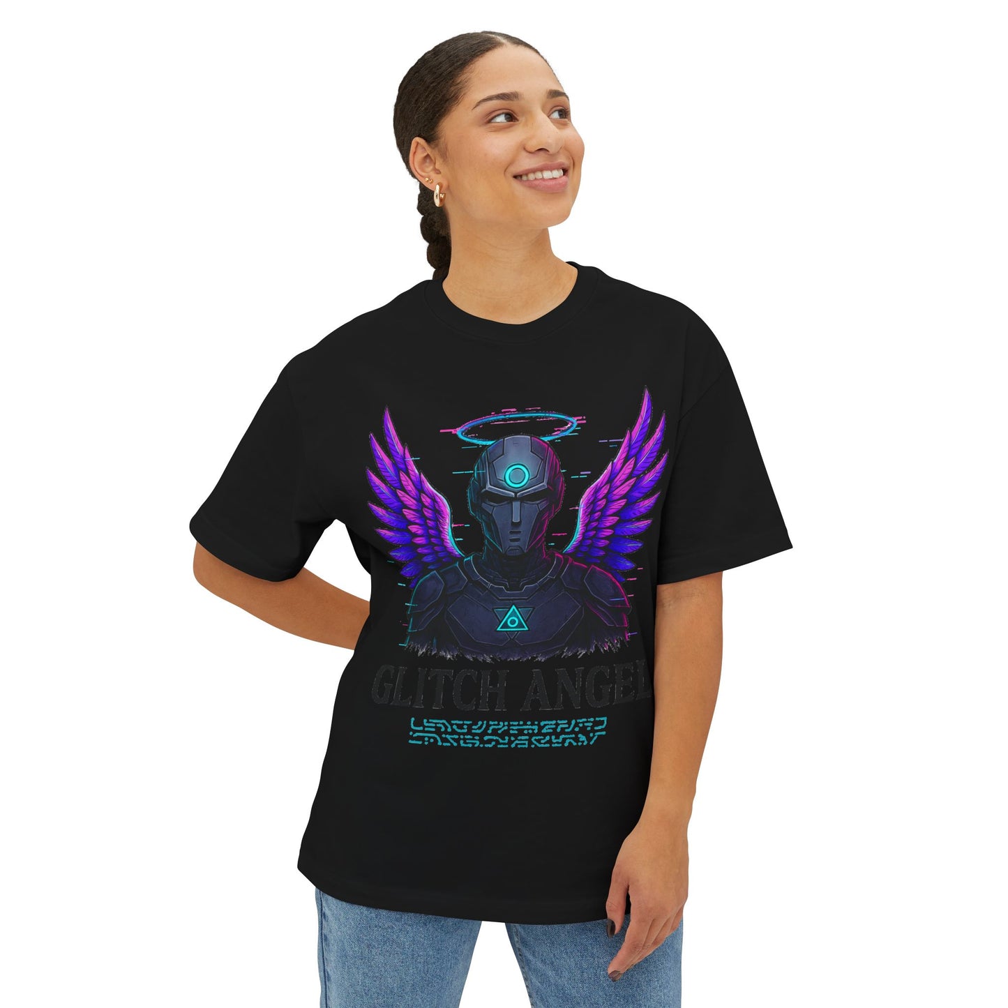 Glitch Angel Oversized Tee – Cyber Myth Vol. 1