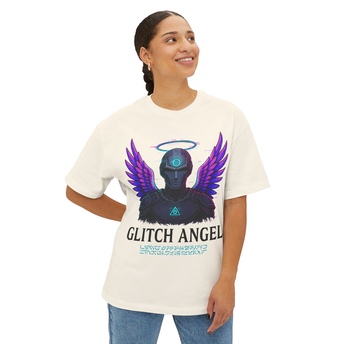Glitch Angel Oversized Tee – Cyber Myth Vol. 1