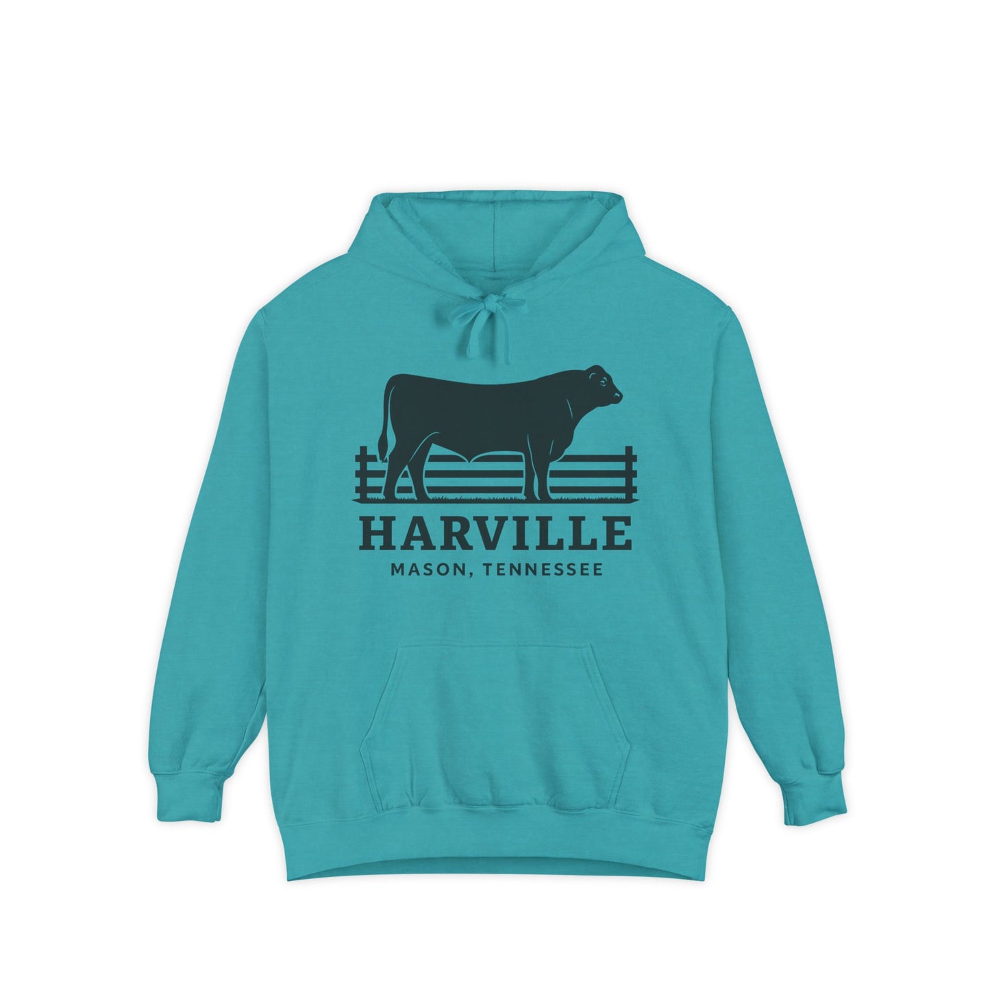 Harville Unisex Garment-Dyed Hoodie - Cozy Farm Style Sweatshirt