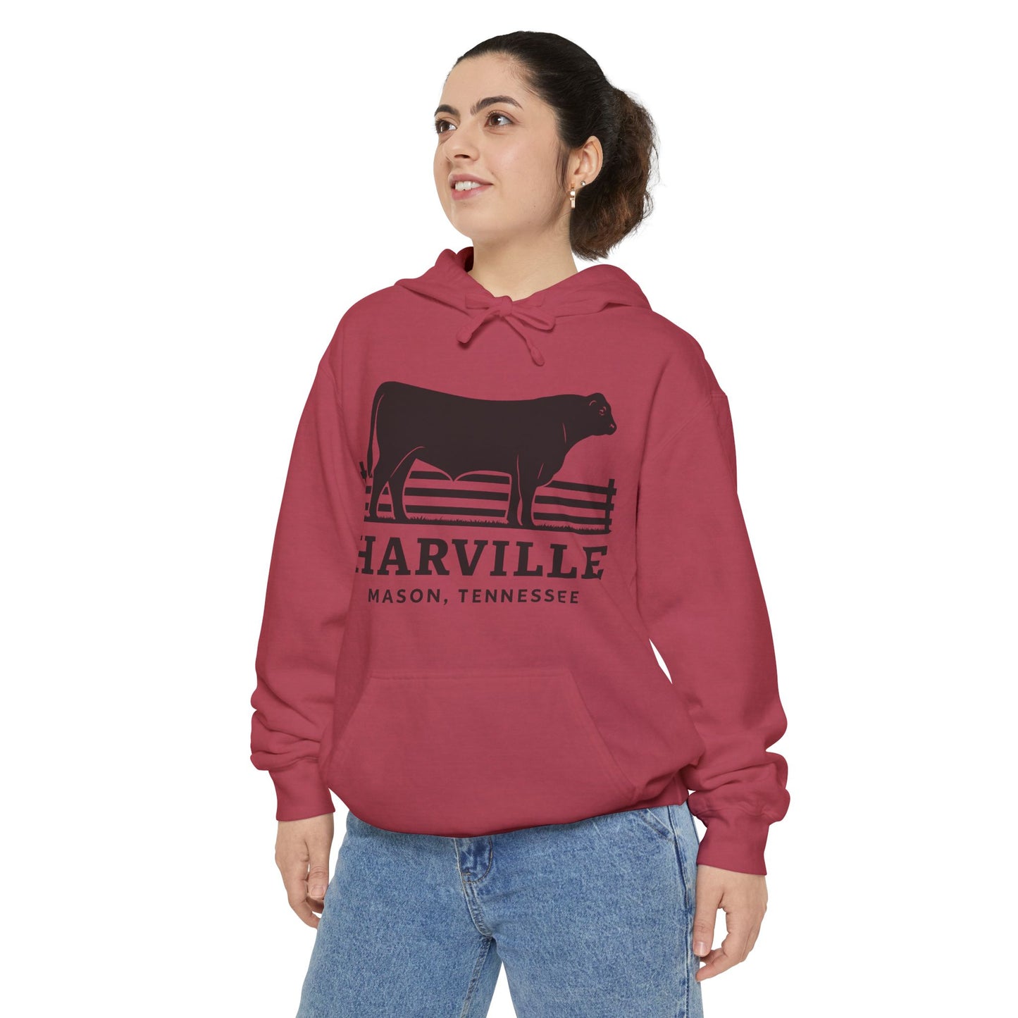 Harville Unisex Garment-Dyed Hoodie - Cozy Farm Style Sweatshirt