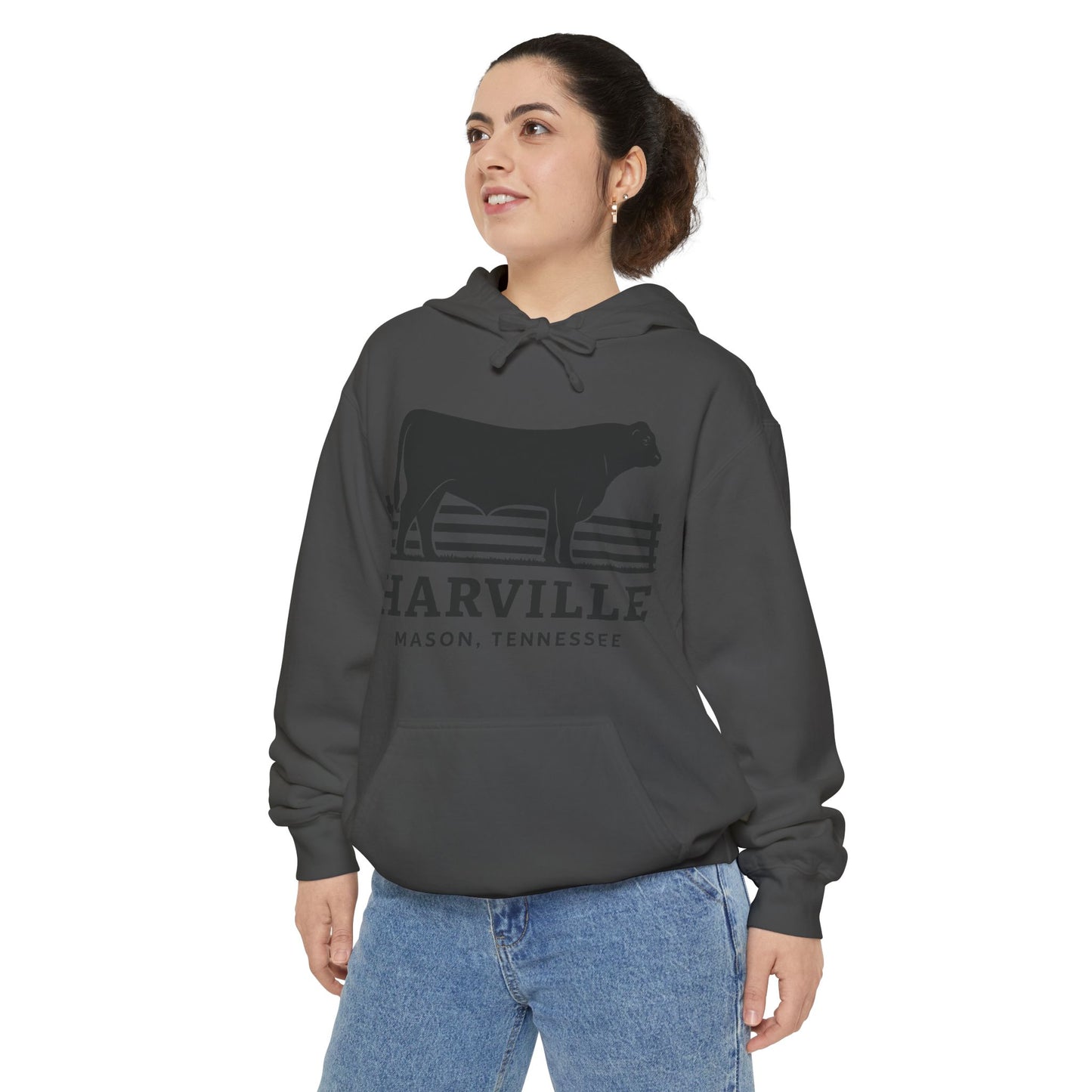 Harville Unisex Garment-Dyed Hoodie - Cozy Farm Style Sweatshirt