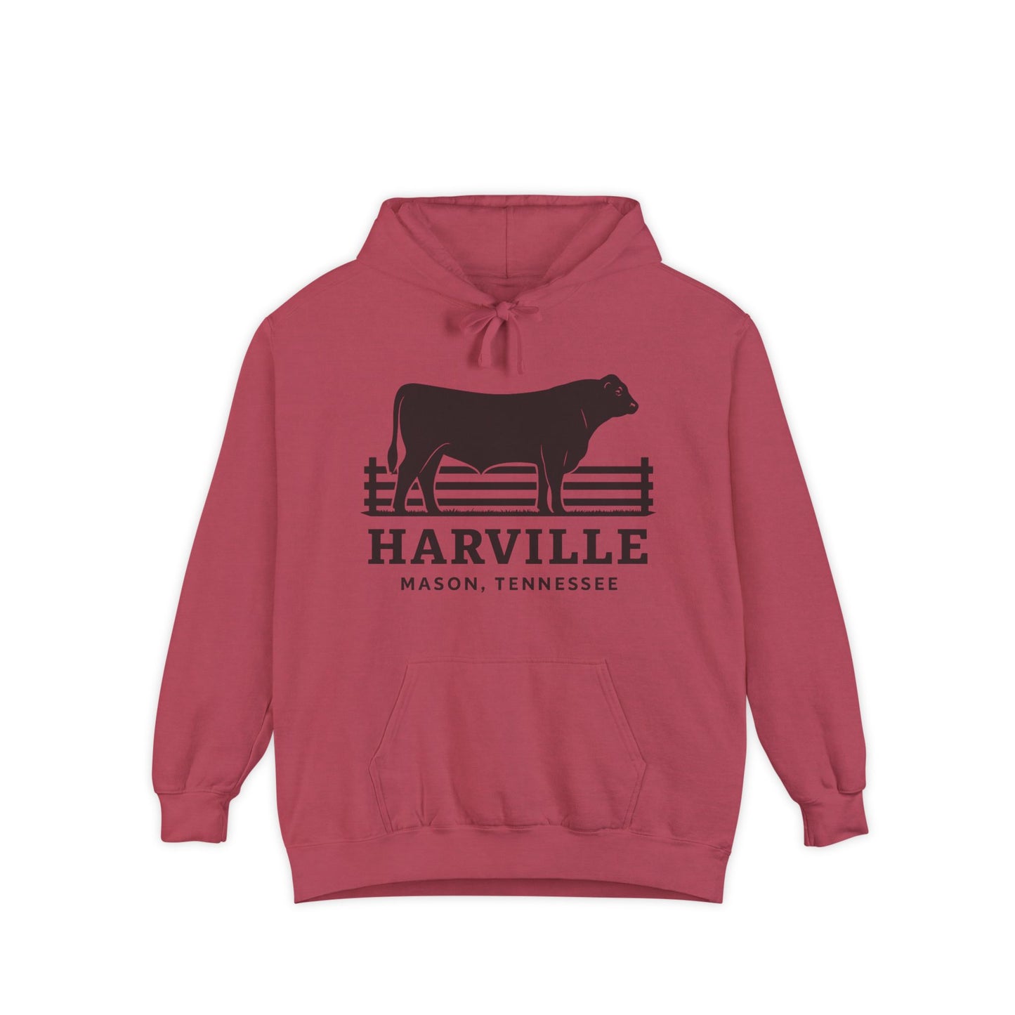 Harville Unisex Garment-Dyed Hoodie - Cozy Farm Style Sweatshirt