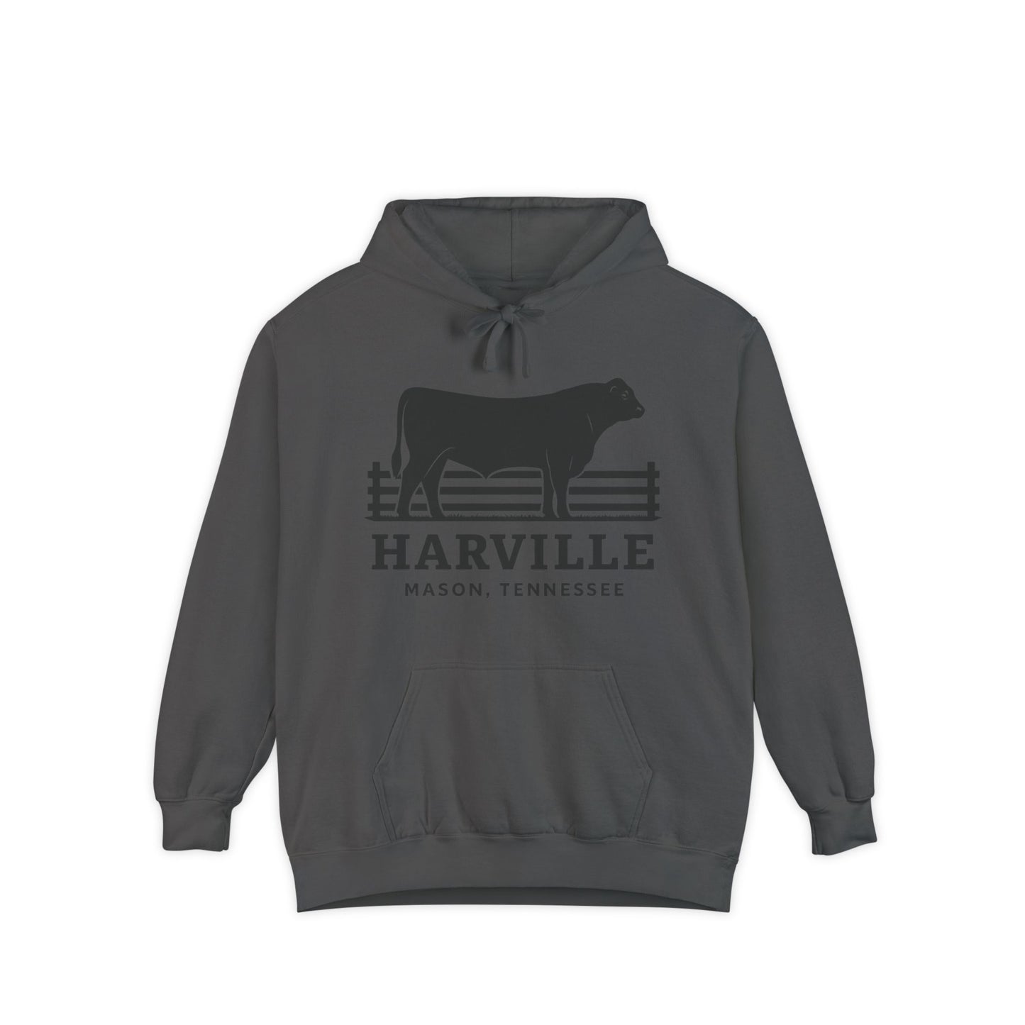 Harville Unisex Garment-Dyed Hoodie - Cozy Farm Style Sweatshirt